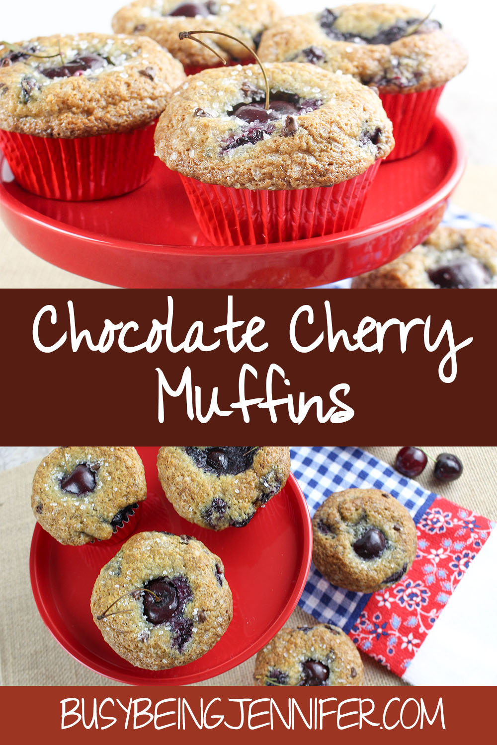 I needed a more decadent breakfast--a dessert for breakfast. And this recipe for Cherry Chocolate Muffins made all my dessert-breakfast dreams come true!