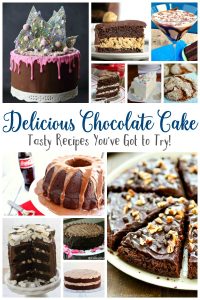 Chocolate + Cake. Put those two things together, and you get this round up of delicious chocolate recipes!