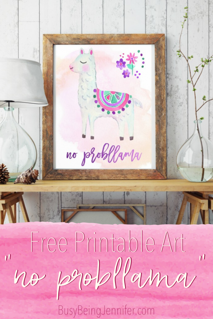 Print it. Frame it. Hang it. Fun, free and colorful art for your home in just minutes! No probllama! 