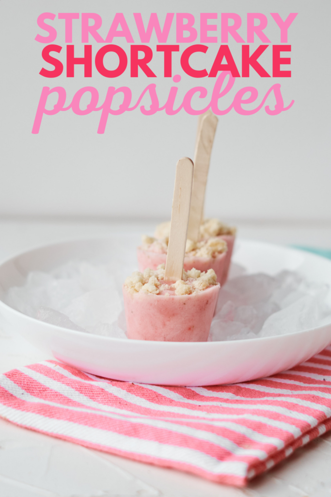 Make these strawberry shortcake popsicles for a sweet summertime treat! They'll quickly become a favorite! 